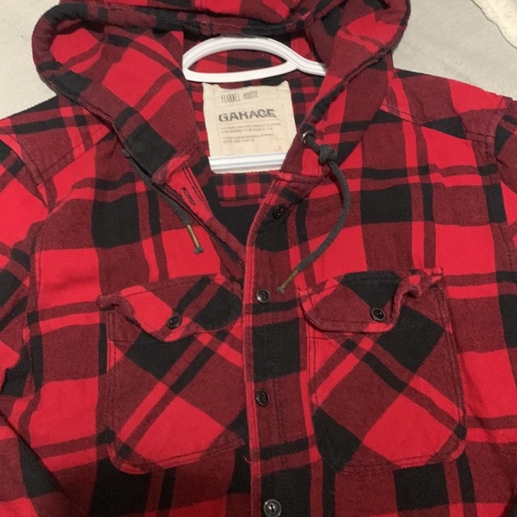 Red Flannel Hoodie - Picture 2 of 5